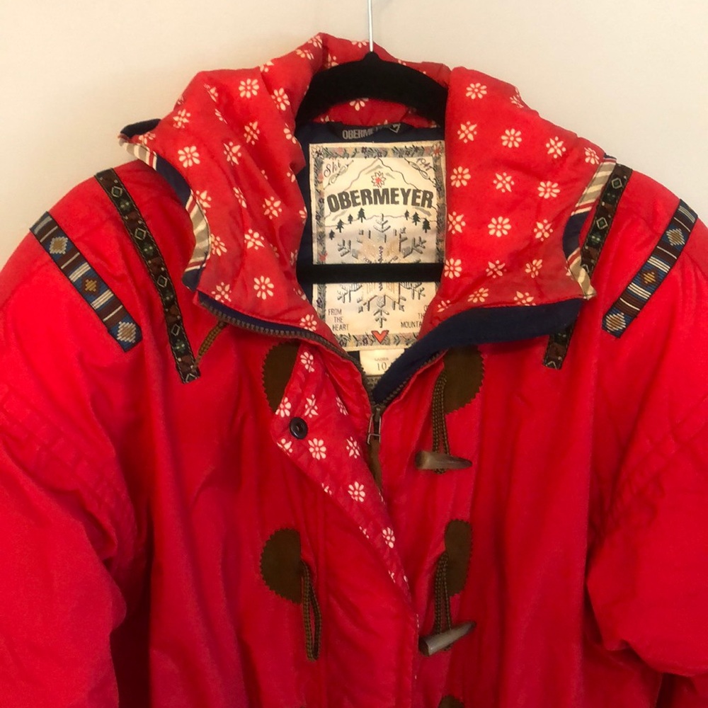Vintage Obermeyer Ladies (EU Size 10) Red ⛷ Ski Jacket